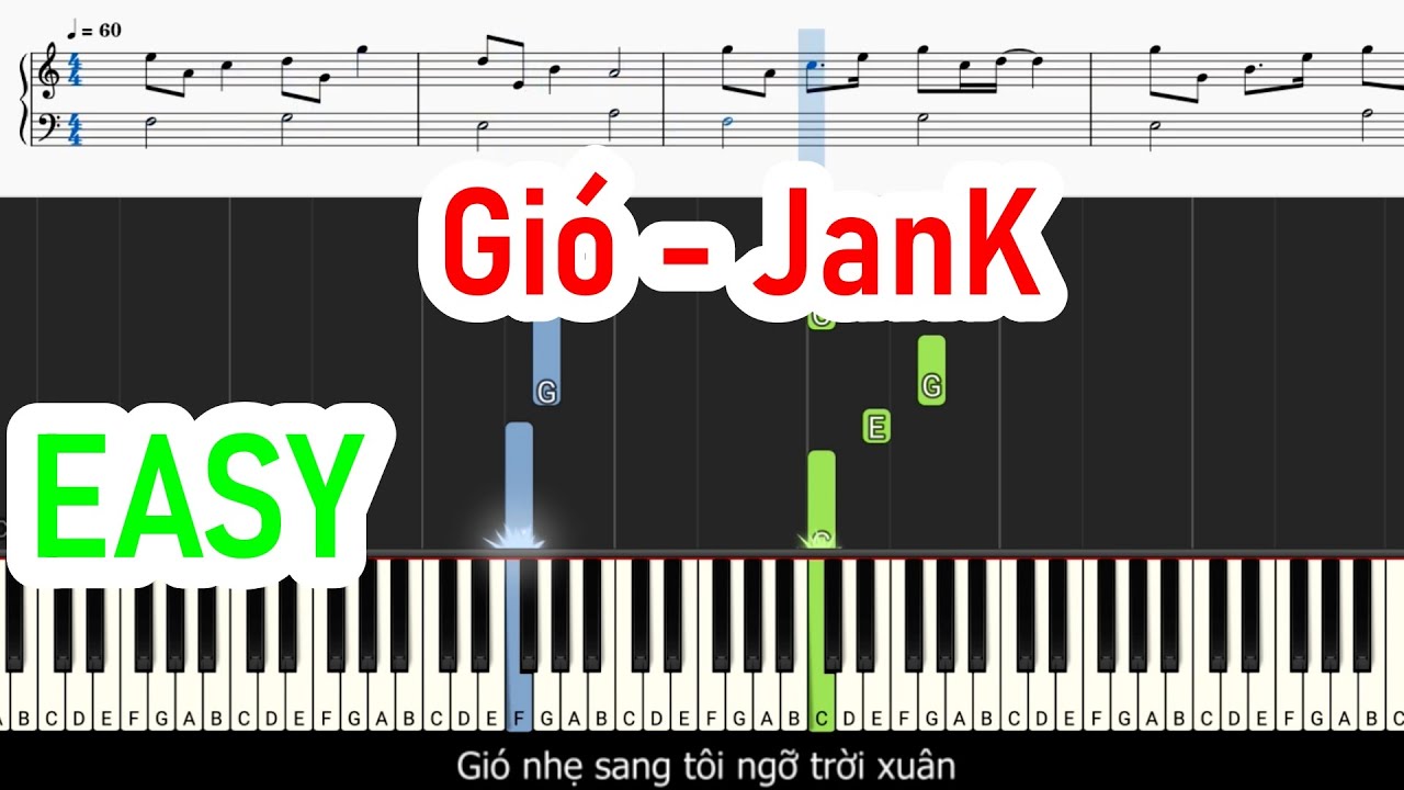 Gió Piano EASY - JanK | Sheet Free