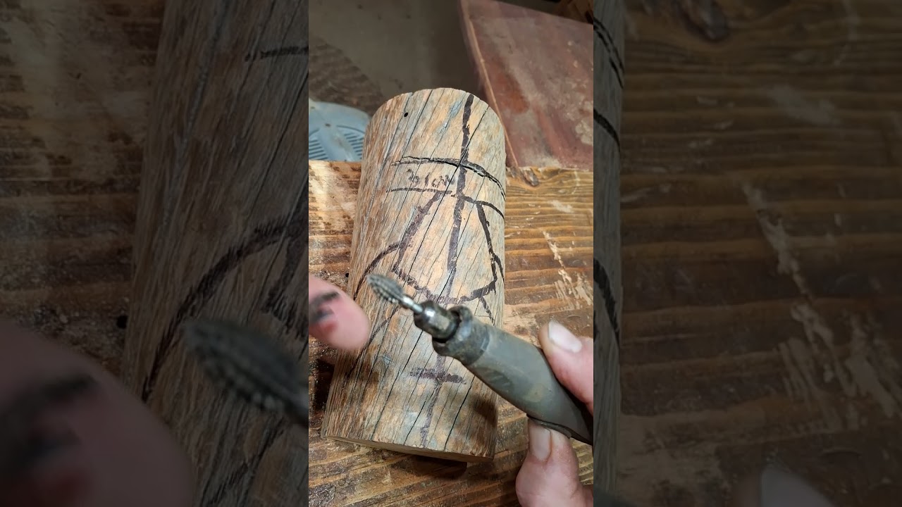 LET'S  DREMEL CARVE A WOOD SPIRIT