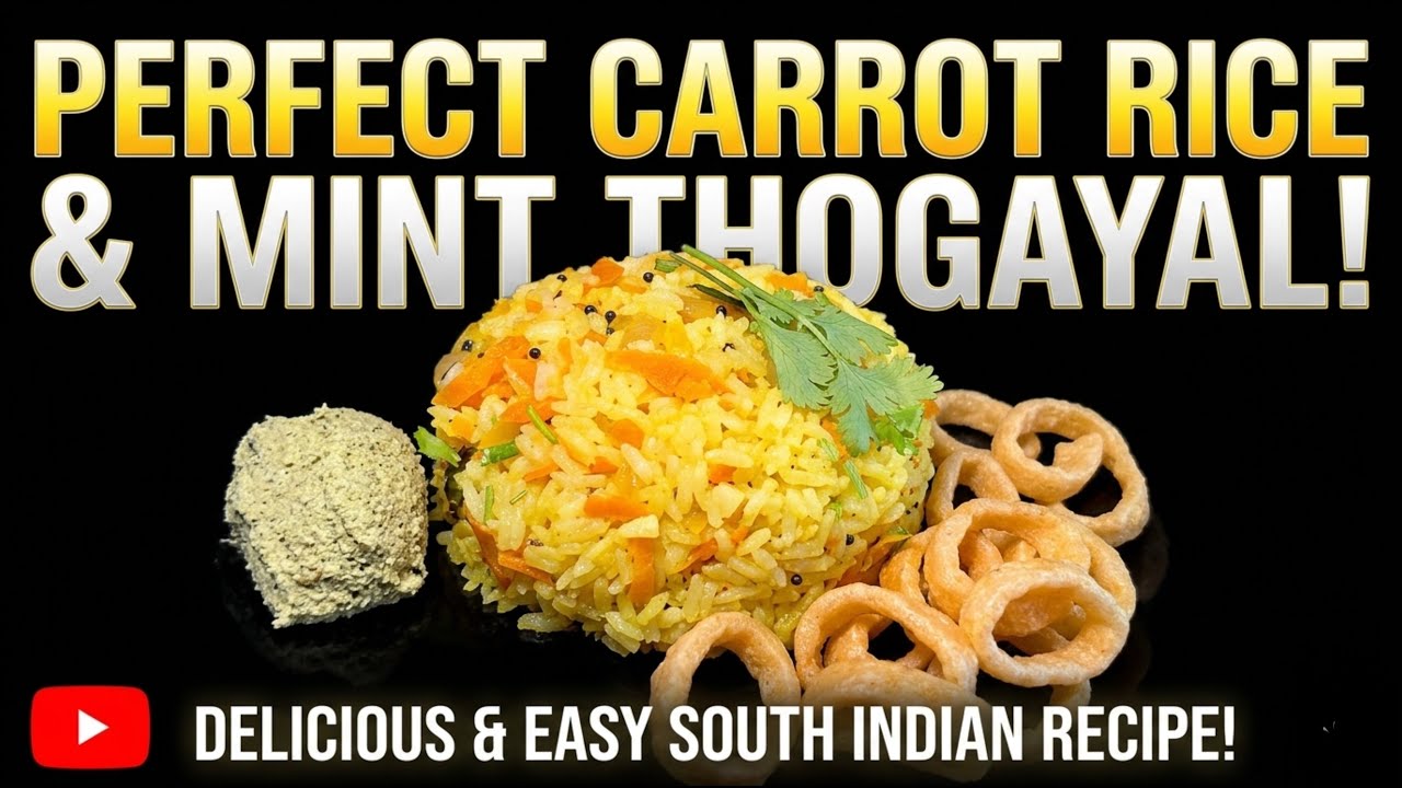 5 நிமிடத்தில் சுவையான காரட் சாதம் | Easy Carrot Rice Recipe in Tamil | Lunch Box Recipe 