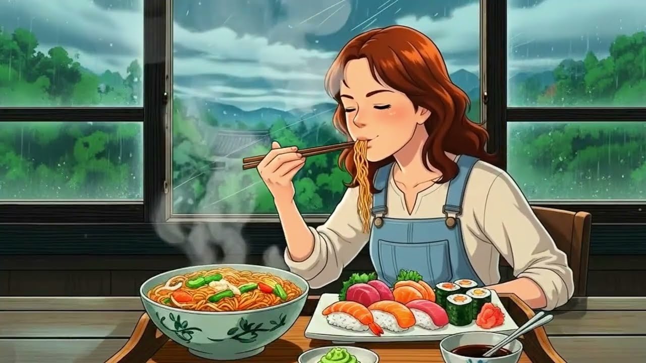 Дождливый день на ферме | Уютная анимация в стиле Ghibli!