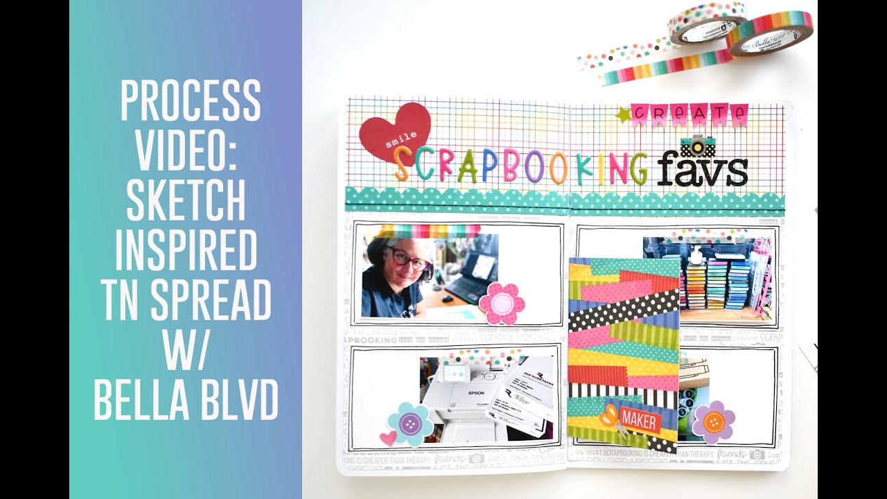 Let's Scrapbook and Create an Interactive Travelers Notebook Spread for iNSD!