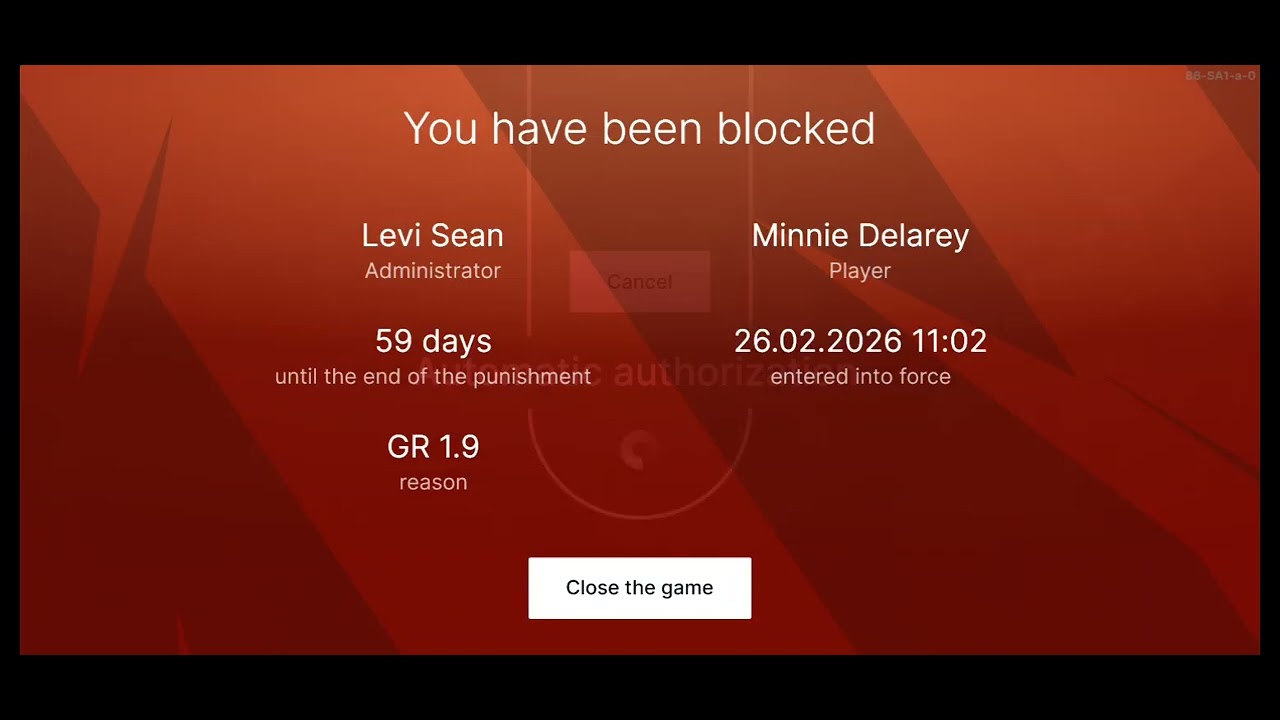 ACCOUNT BANNED FOR GR 1.9 [Wrongful Ban]