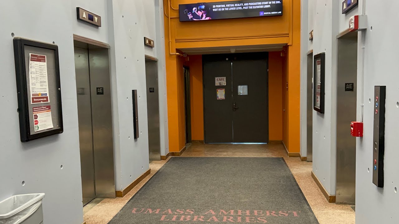 Checking up on the elevators at the W. E. B Dubois library UMass Amherst Amherst, MA￼