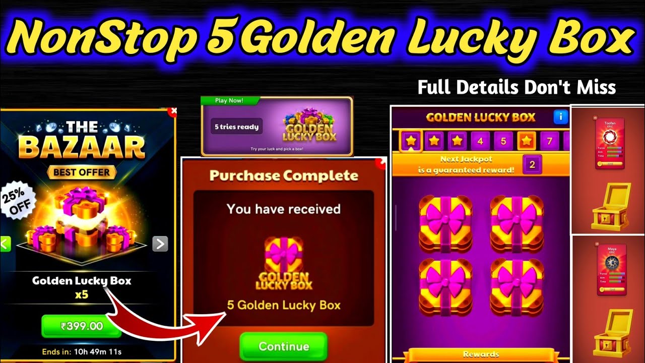Nonstop 5 Golden Lucky Box 😱 Maya Toofan & Phonix Striker Unlock 😱 Full Details Don't Miss🔥