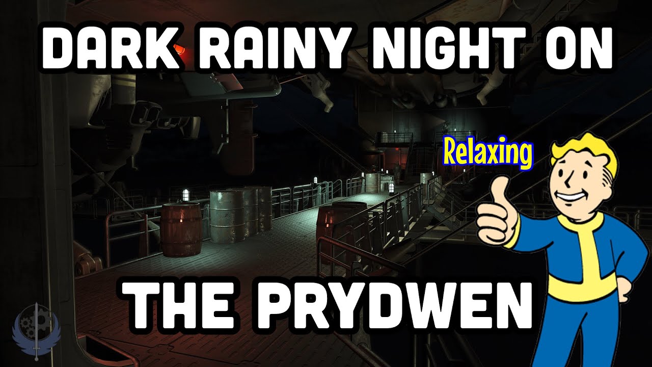 Fallout 4 - A Night On The Prydwen - Rain & Thunderstorm, No Ads