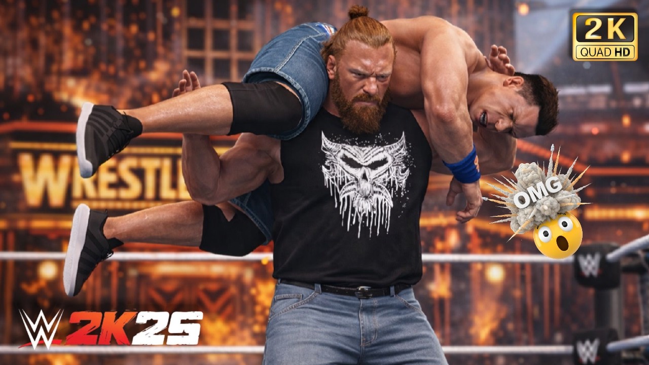 Full Match John Cena vs Brock Lesnar WrestleMania Extreme Rules Match | WWE 2K25 Gameplay