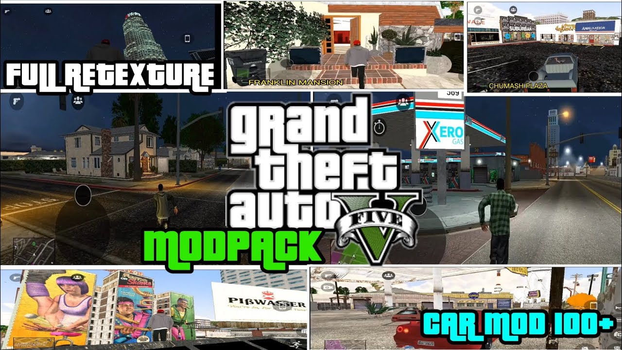 RELEASE!!! MODPACK GTA V STYLE HIGH VERSION || FULL RETEXTURE & MAPPING || GTA SA ANDROID