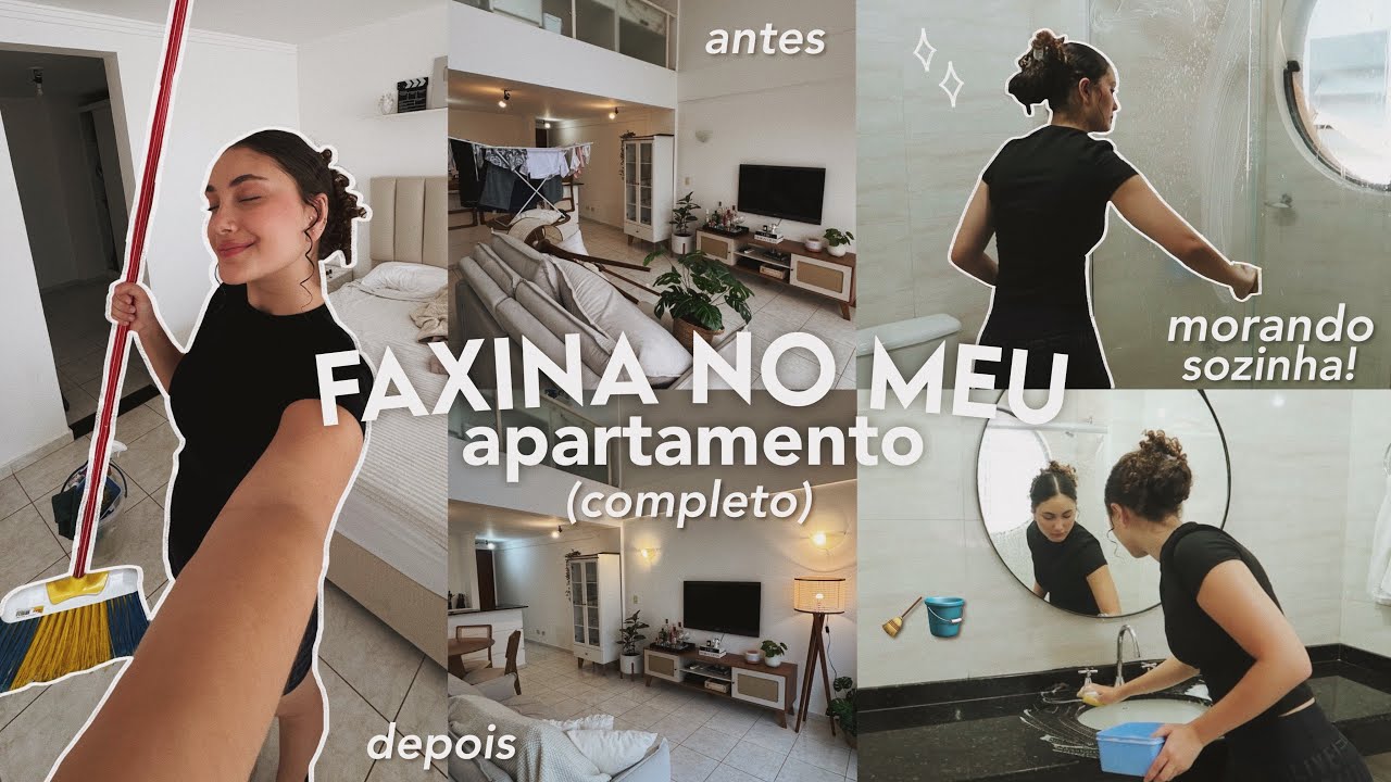 dia de faxina no meu apartamento 🧹🪣  ~ morando sozinha aos 18 anos ~