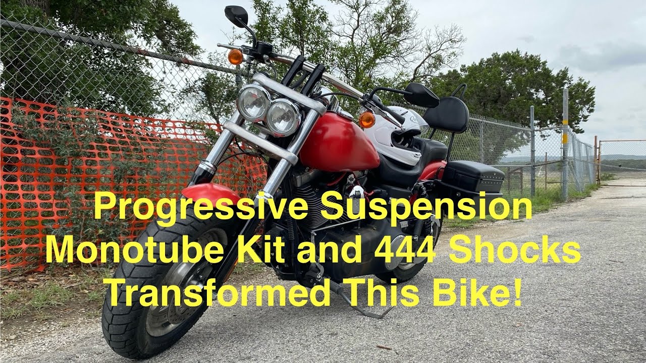 Progressive Suspension Monotube Cartridge Kit and 444 Shocks for Dyna Fat Bob Initial Impressions