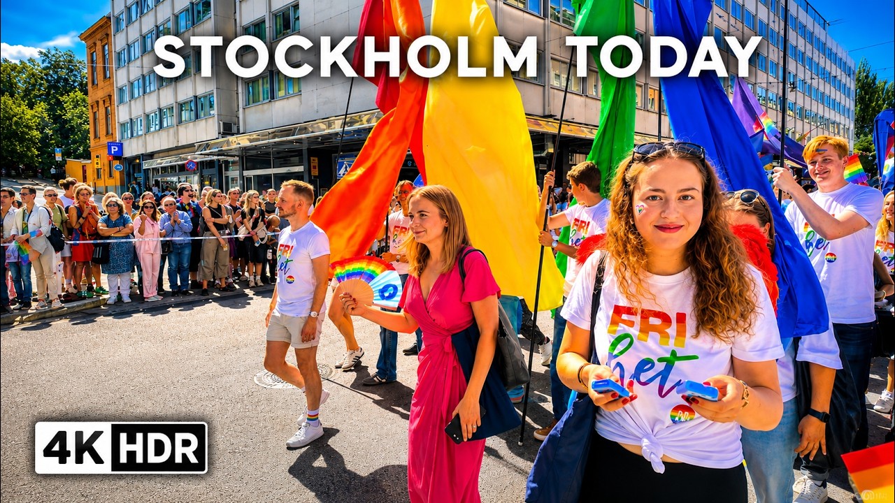 Stockholm Today 🇸🇪 | Pride Parade 2026 | August 1, 2026 | 4K City Walk in HDR