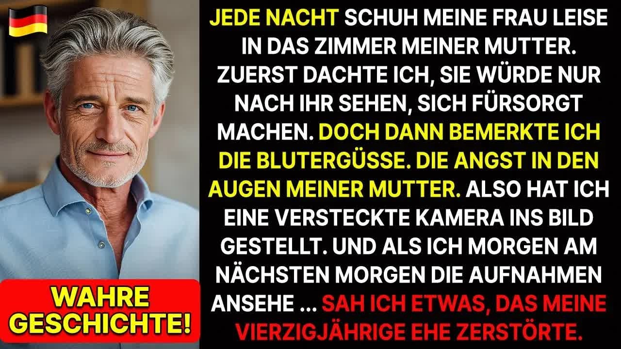 Meine Frau schlich jede Nacht ins Zimmer meiner Mutter – eine versteckte Kamera enthüllte warum