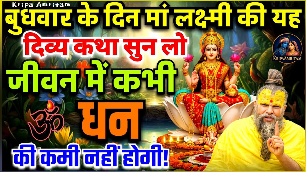 बुधवार के दिन माता लक्ष्मी की कथा सुन लो, जीवन में कभी धन की कमी नहीं होगी | Premanand Ji Maharaj