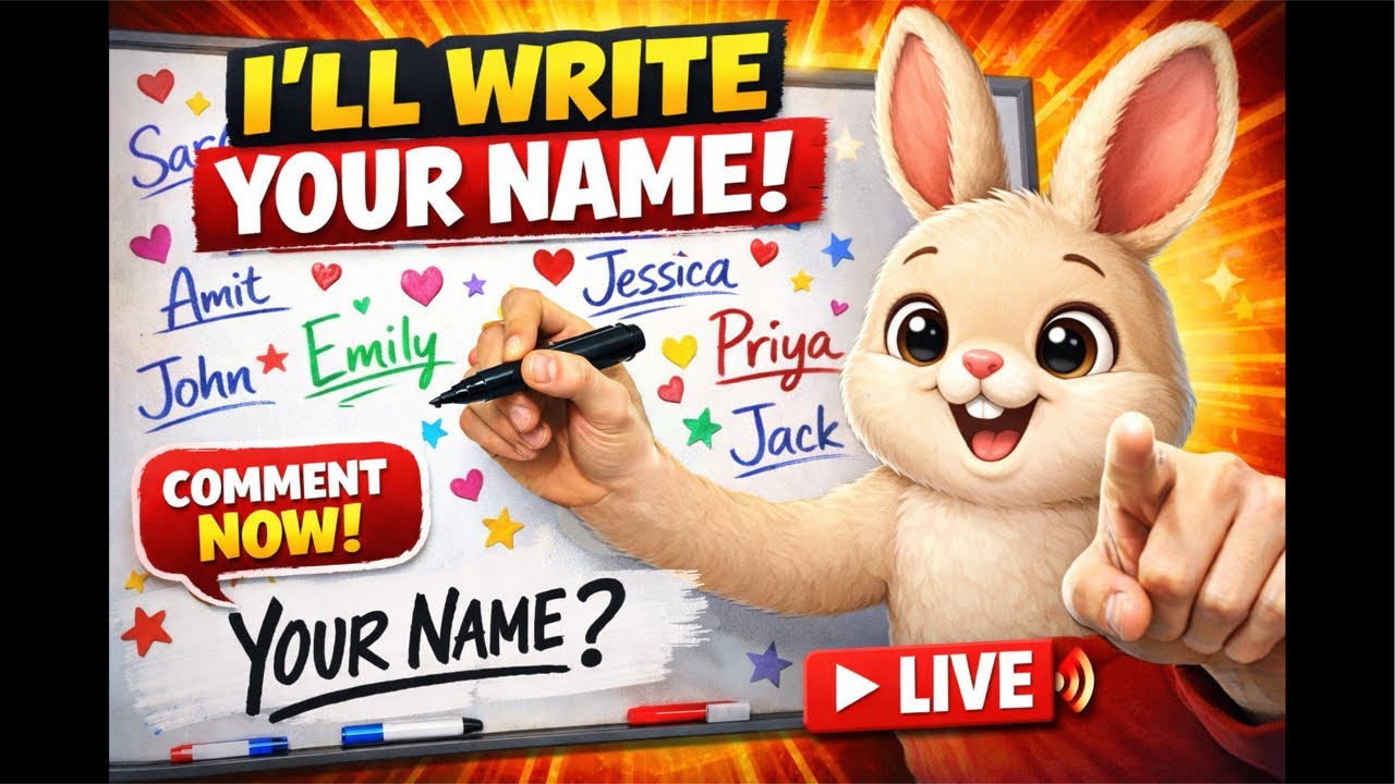 Writing ✍🏻 your name ‼️ live 🔴