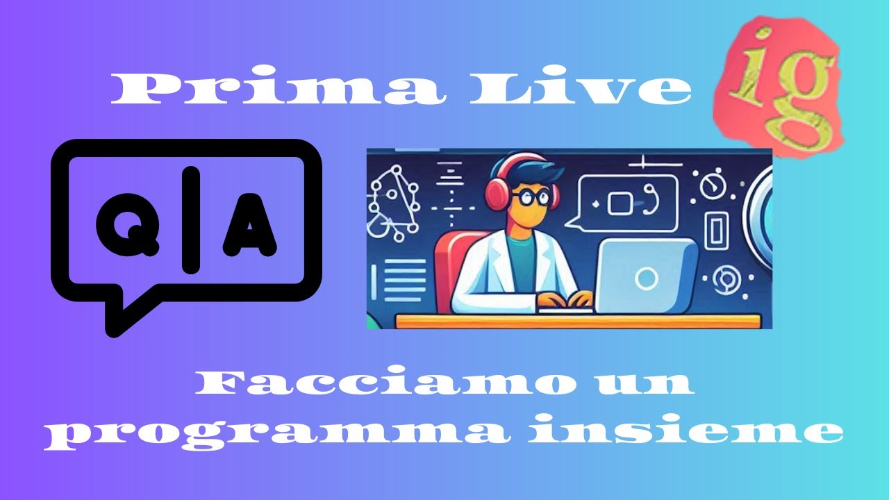 Prima live!! -  Facciamo un programma insieme