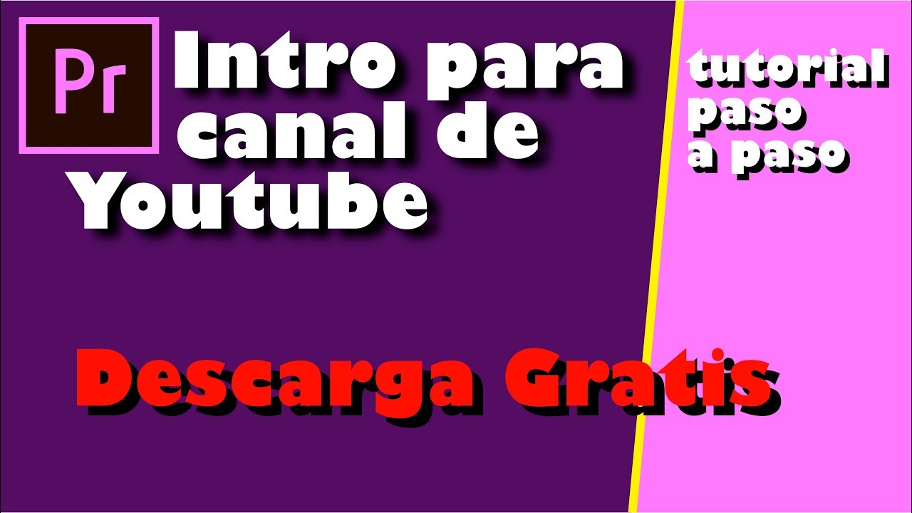 Intro para canal de youtube gratis descargar【 premiere 】 con transparencia, efectos y mosaico