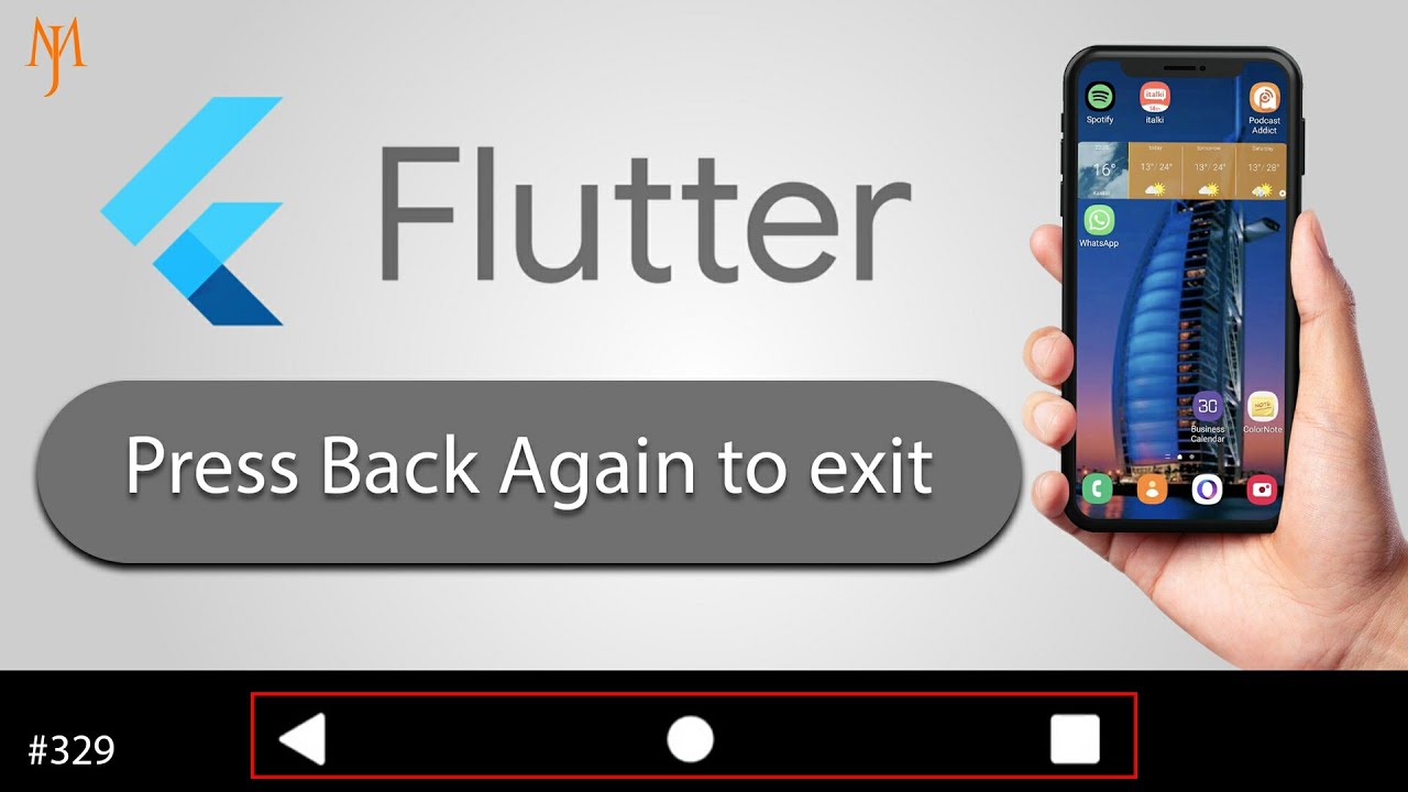 Flutter Tutorial - Press Back Button Again To Exit App | WillPopScope Widget