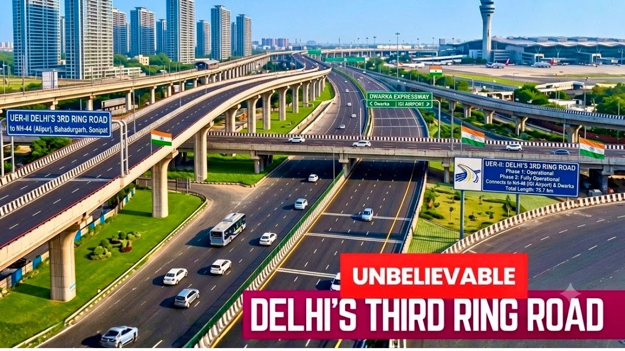 😱 DELHI&rsquo;S 3RD RING ROAD IS UNBELIEVABLE! 🇮🇳 | Airport, Dwarka Expressway to UER-2 Ground Reality