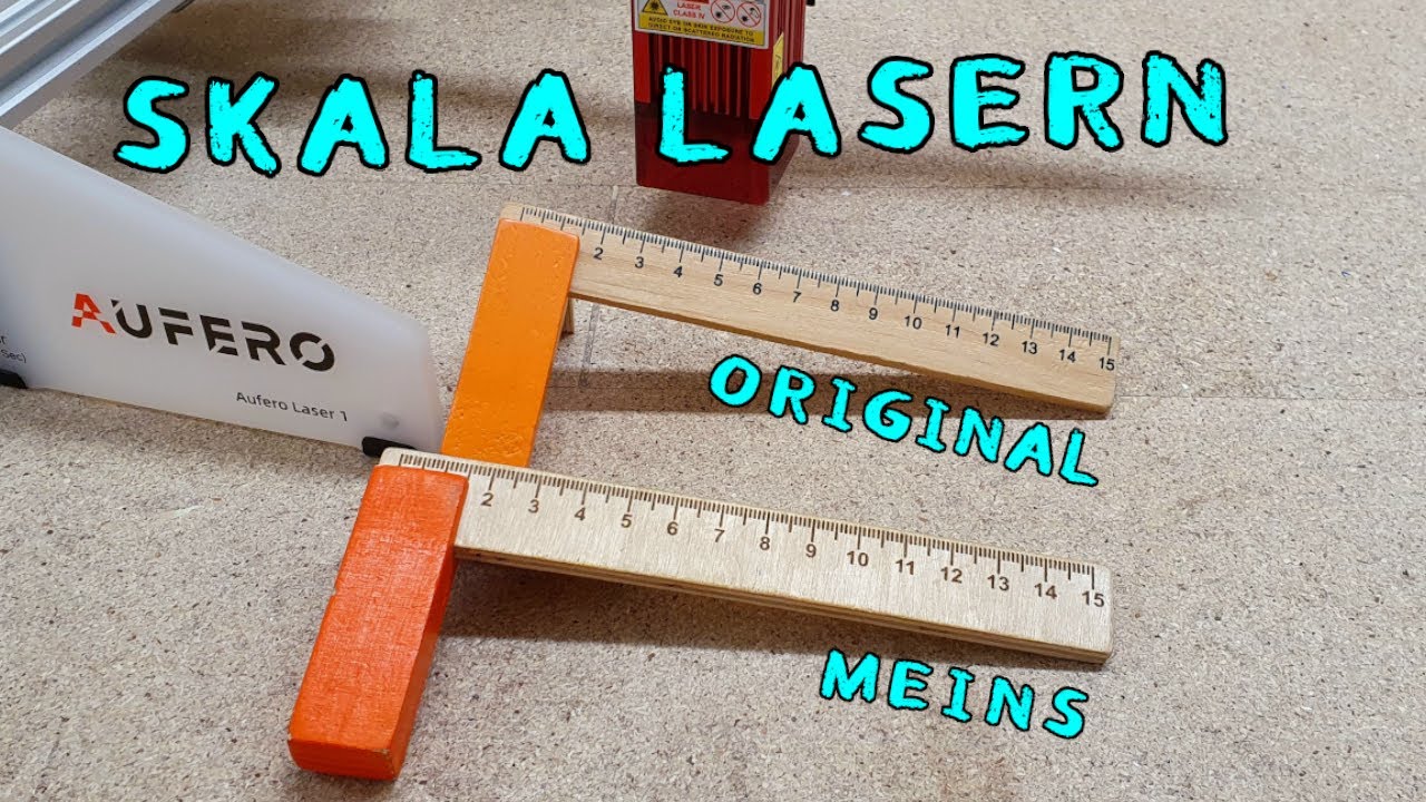 Skala mit dem Aufero Laser 1 auf den Winkel vom Projekt 