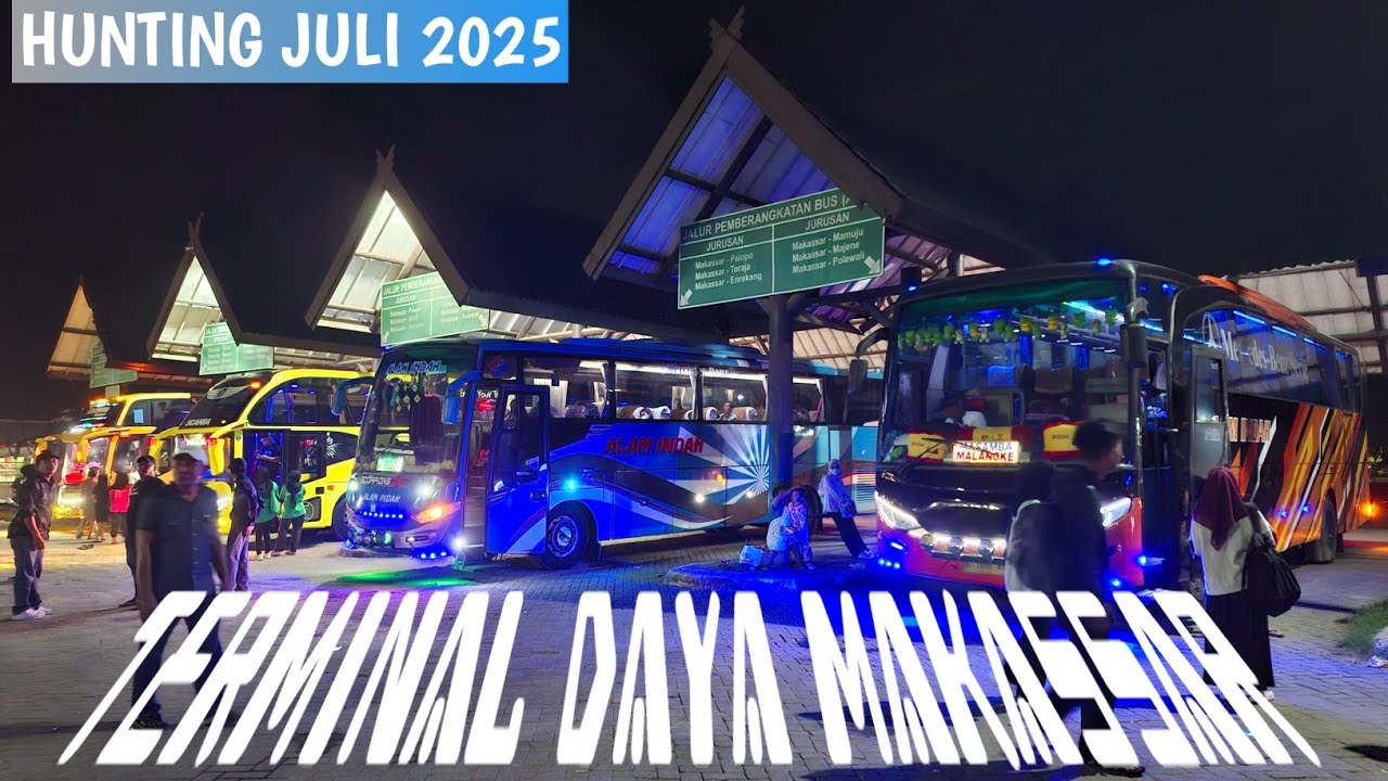 FINISH ‼️ Liputan Terkini Suasana Pemberangkatan Bus Sulawesi di Terminal Daya Makassar Juli 2025