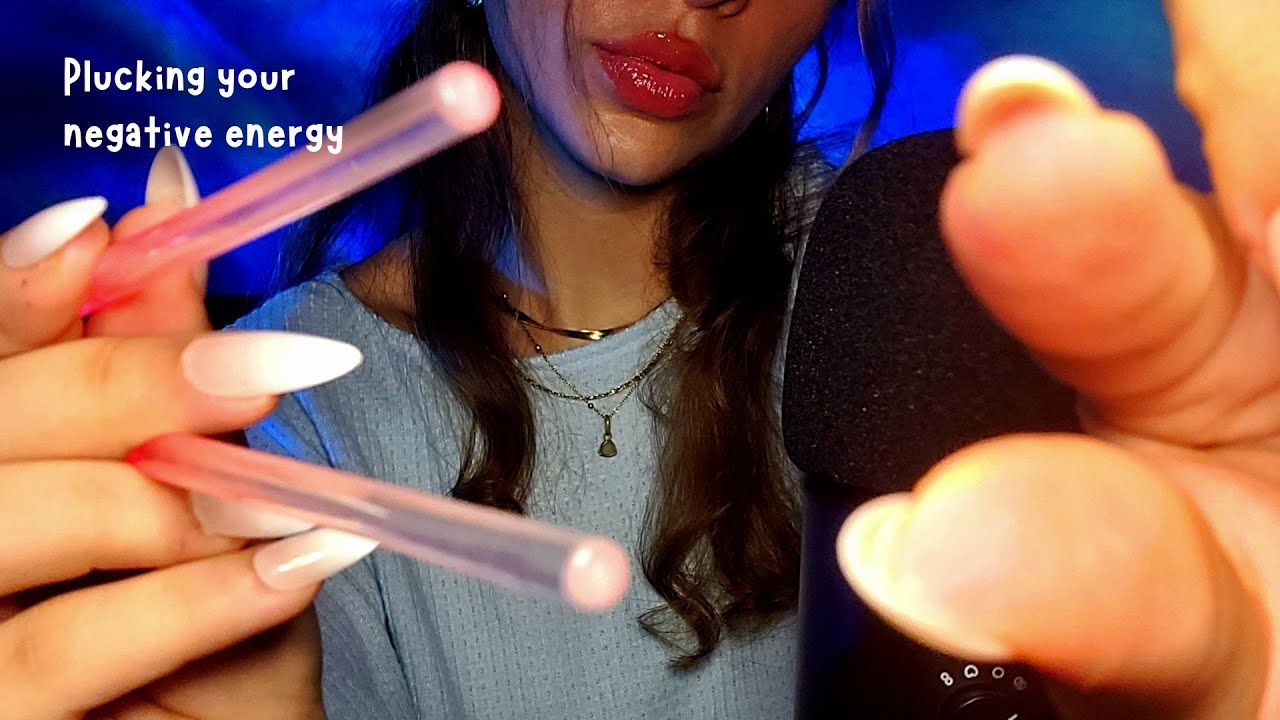 ASMR Plucking & Scooping Away Your Negative Energy🤍✨