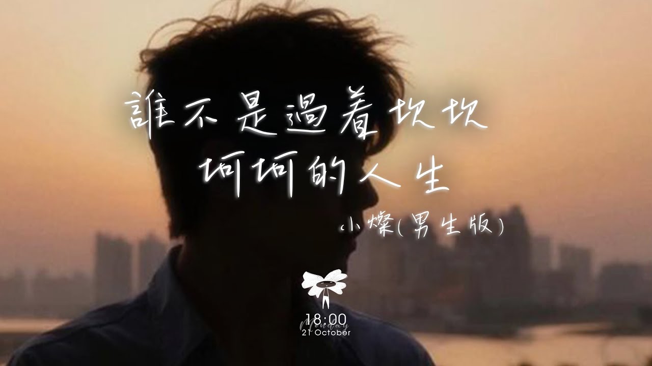 小燦 -  誰不是過着坎坎坷坷的人生 (男生版) 「誰不是肩上扛着擔啊 頭上流着汗啊 都想改變命運啊」【動態歌詞】♪