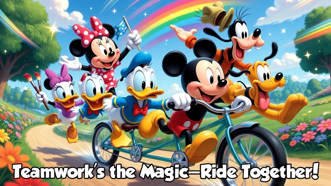 Teamwork Triumph! Fixing the Bicycle with Mickey, Minnie & Friends 🛠️😄🐶@disneyjr