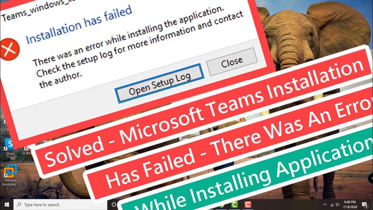 Solved - Microsoft Teams Installation Has Failed - There Was An Error While Installing Application