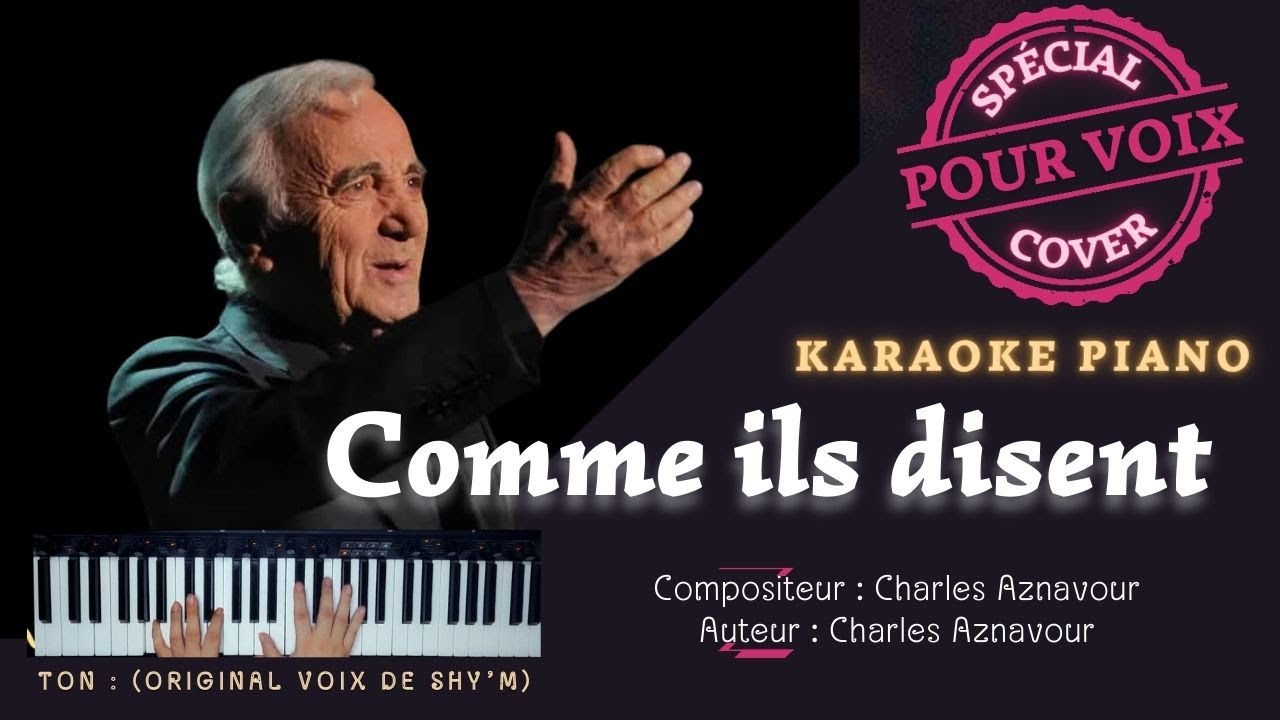 🎹 Comme ils disent (Version shy'm) tonalité : originale