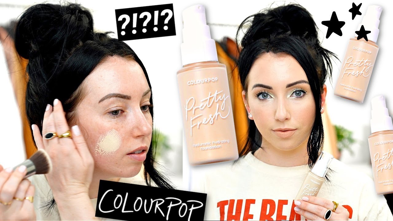 NEW 👏🏻Colourpop Pretty Fresh ✨Hyaluronic Hydrating Foundation | Fair Skin Review, Demo & Wear Test