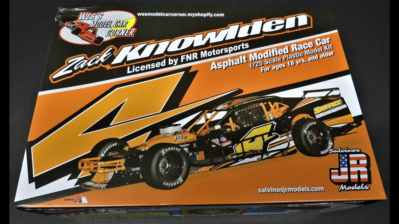ALL NEW KIT Asphalt Modified Race Car Zack Knowlden 1/25 Scale Model Kit Review FIRST LOOK