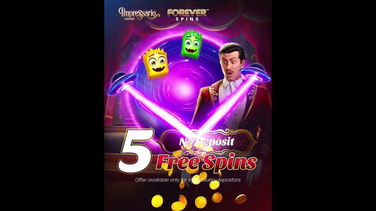Impressario Casino - 5 No Deposit Free Spins on Reactoonz Blitzways