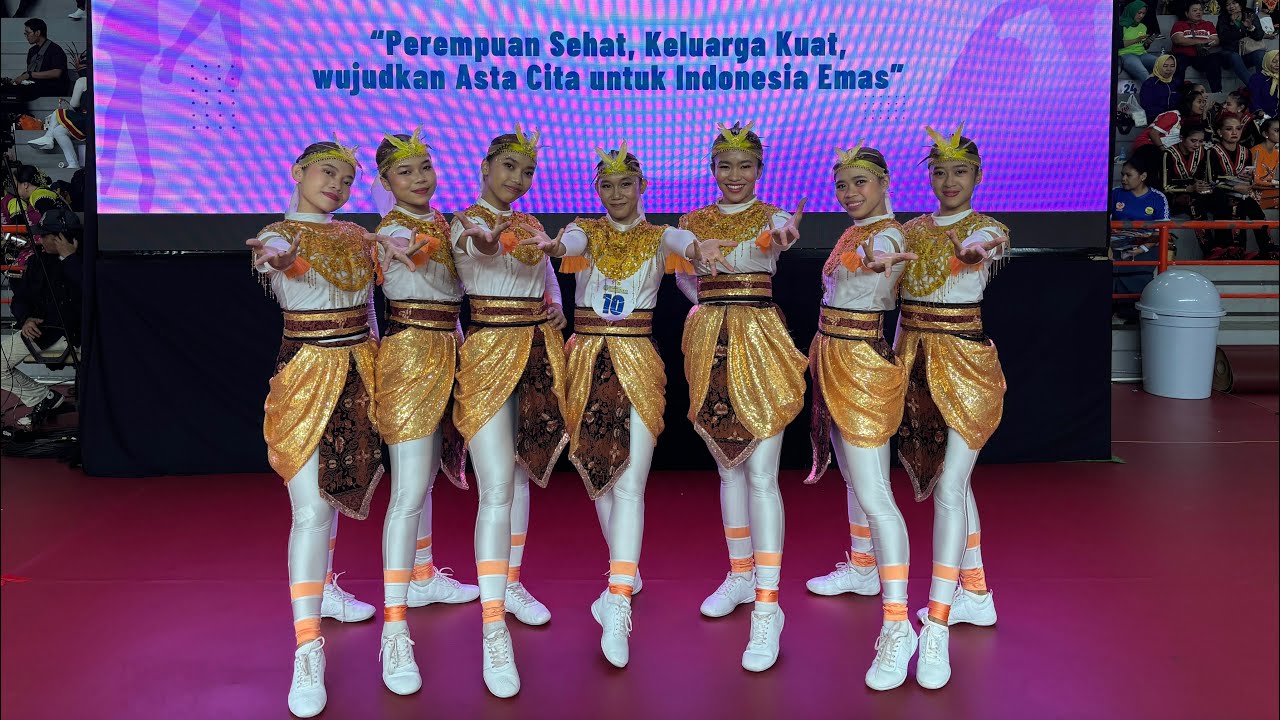 Juara 1. Lomba senam kreasi PERWOSI tingkat nasional 2025.  Tim senam PERWOSI Janbi Mantab