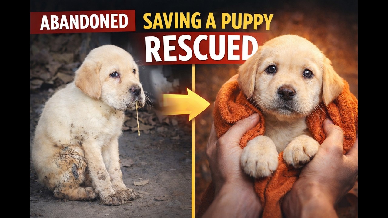 This Puppy Was Left to Die… But We Saved Him 🐶❤️ #puppyrescue#dogrescue#rescue