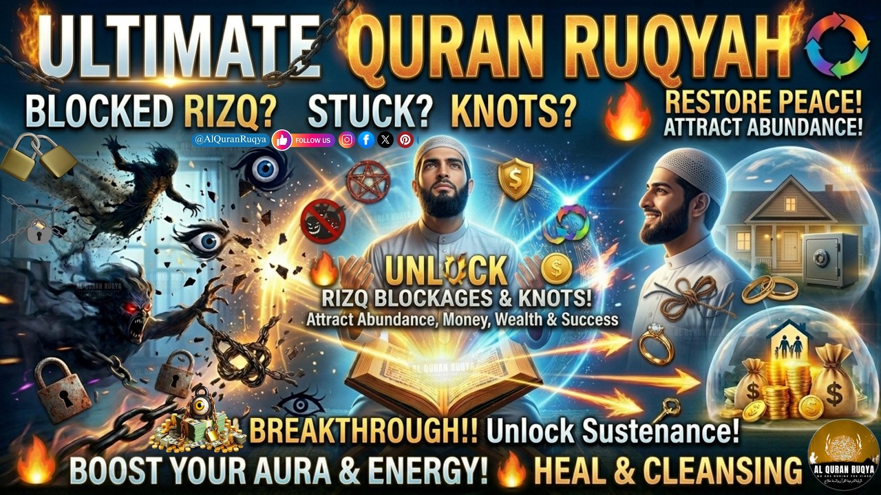 Ultimate Quran Ruqyah to Unlock Rizq Blockages & Knots | Attract Abundance, Money, Wealth & Success.