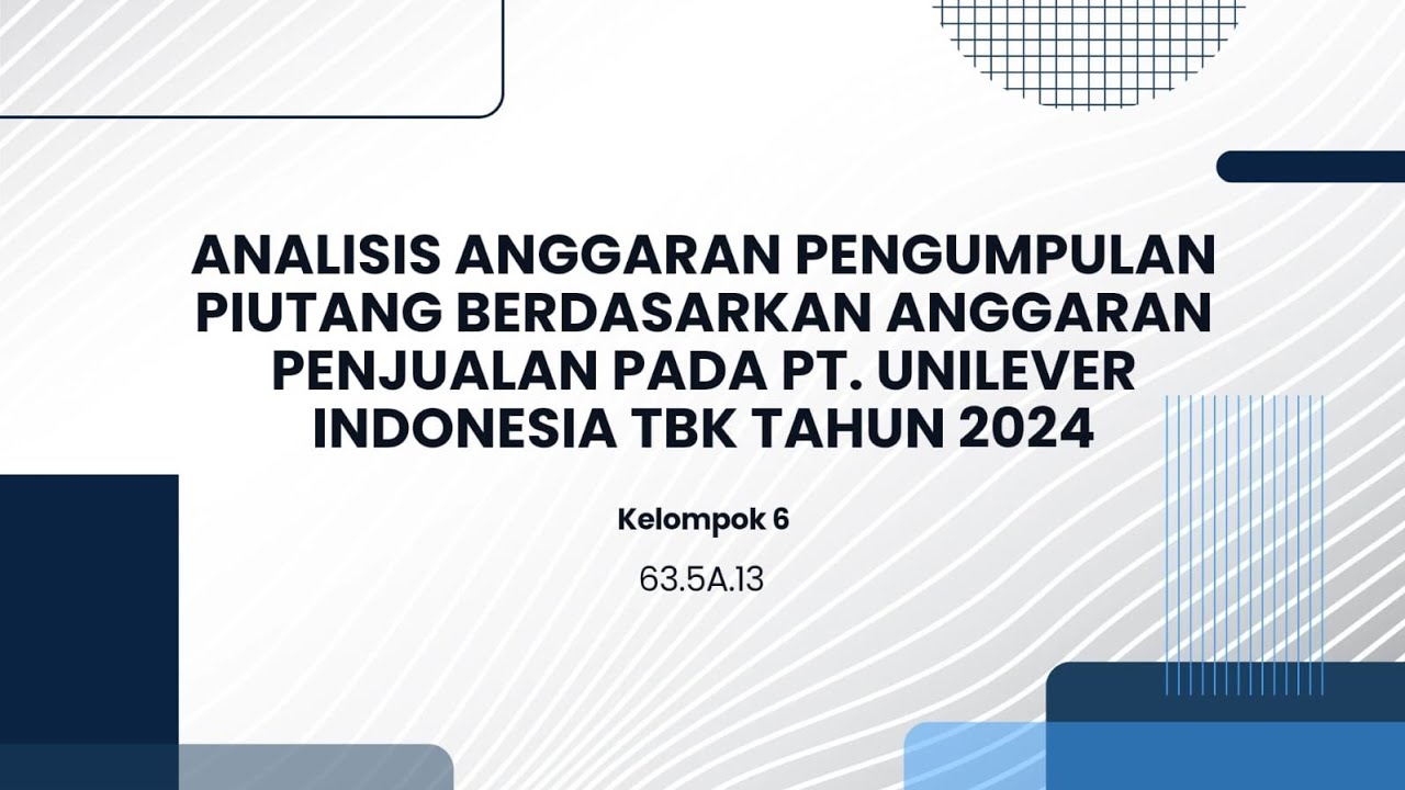 KELOMPOK 6 - PENGANGGARAN PERUSAHAAN - 63.5A.13
