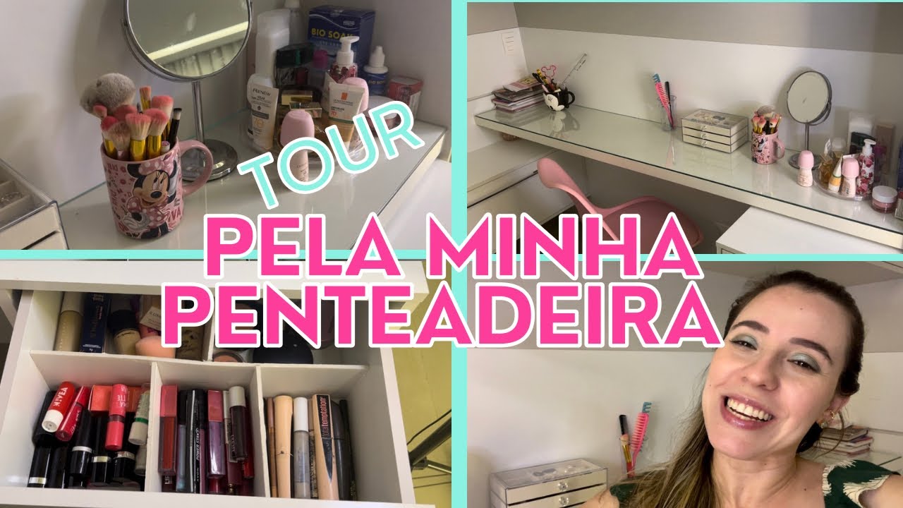 TOUR PELA MINHA PENTEADEIRA/ESCRIVANINHA #penteadeira #escrivaninha #makes