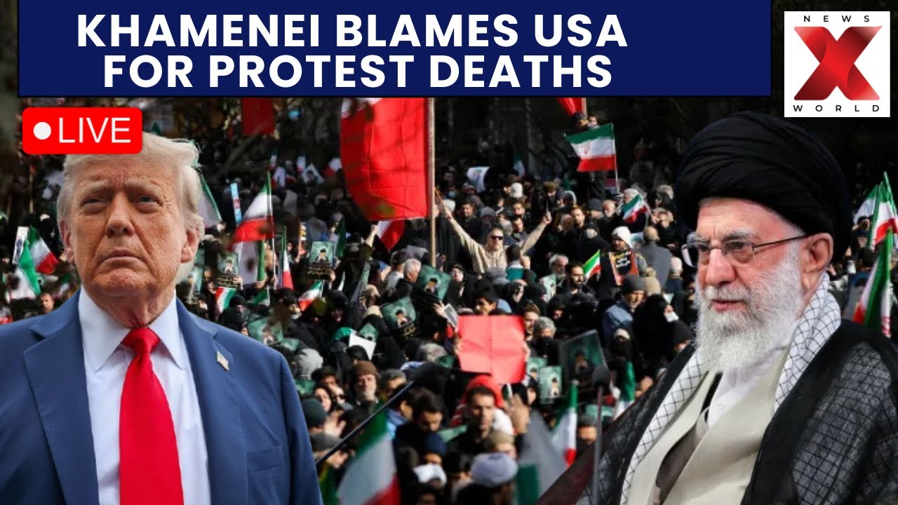 Iran Protests LIVE : Iran’s Khamenei Blames US And Israel For Deadly Protests | NewsX World