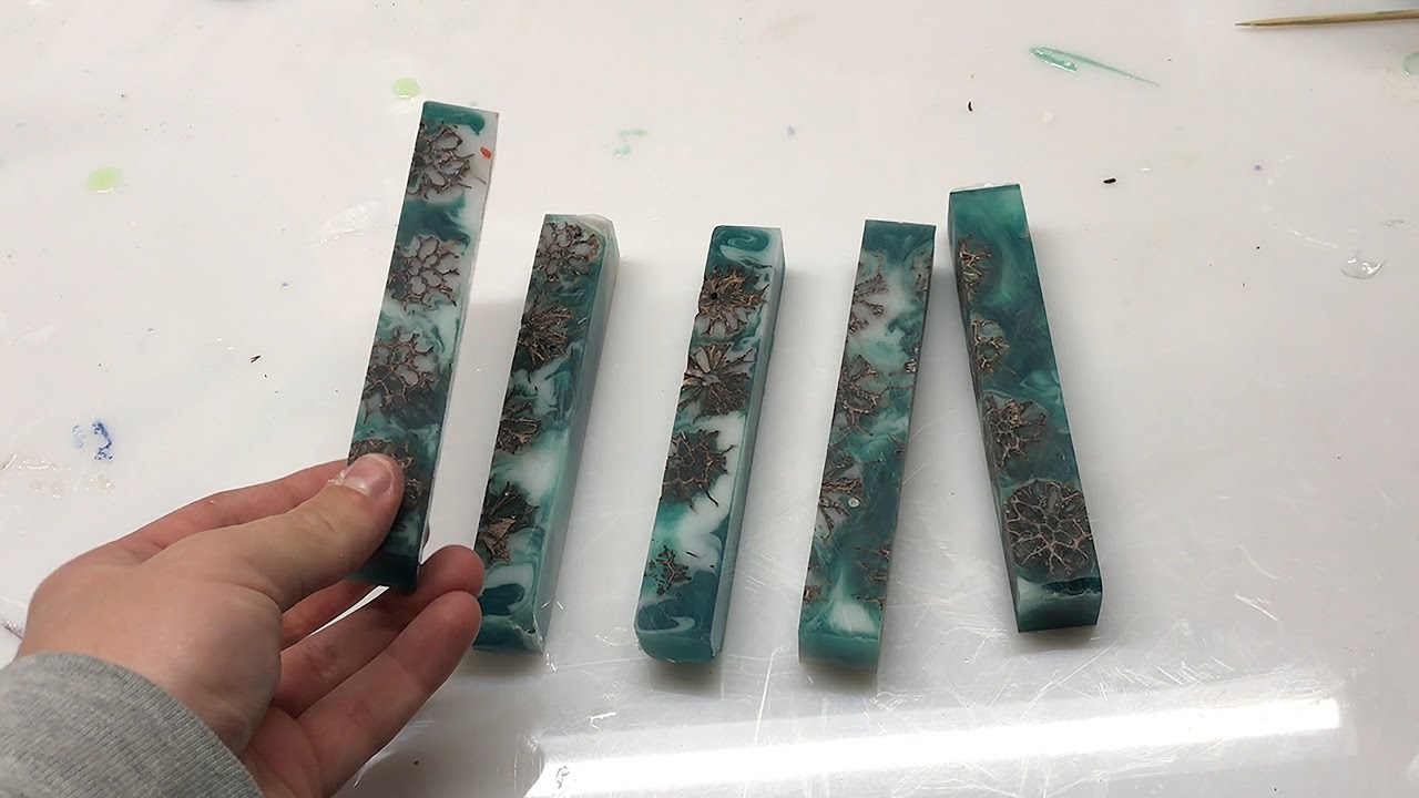 Casting Sweet Gum Pod and Alumilite Pen Blanks