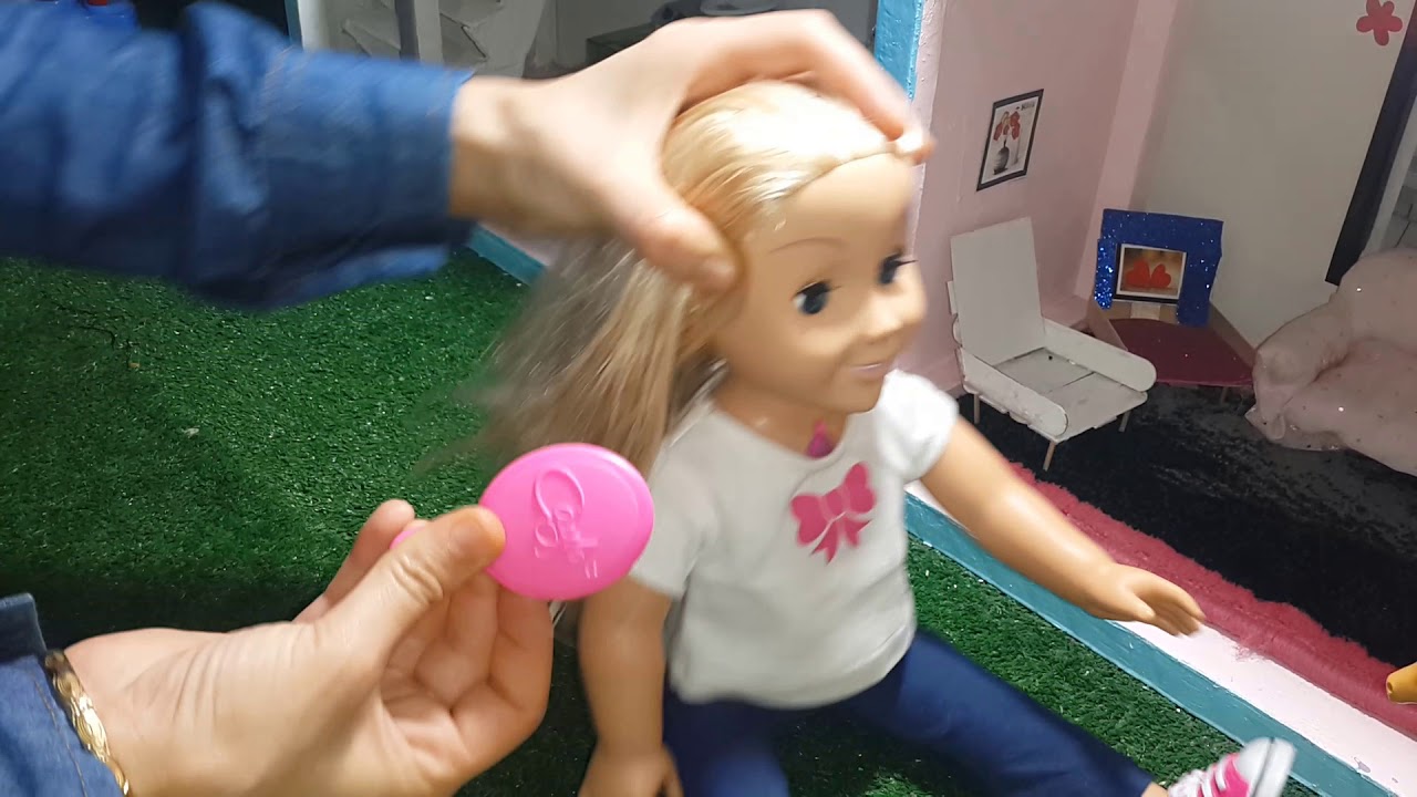 غسيل شعر العروسه كايلا