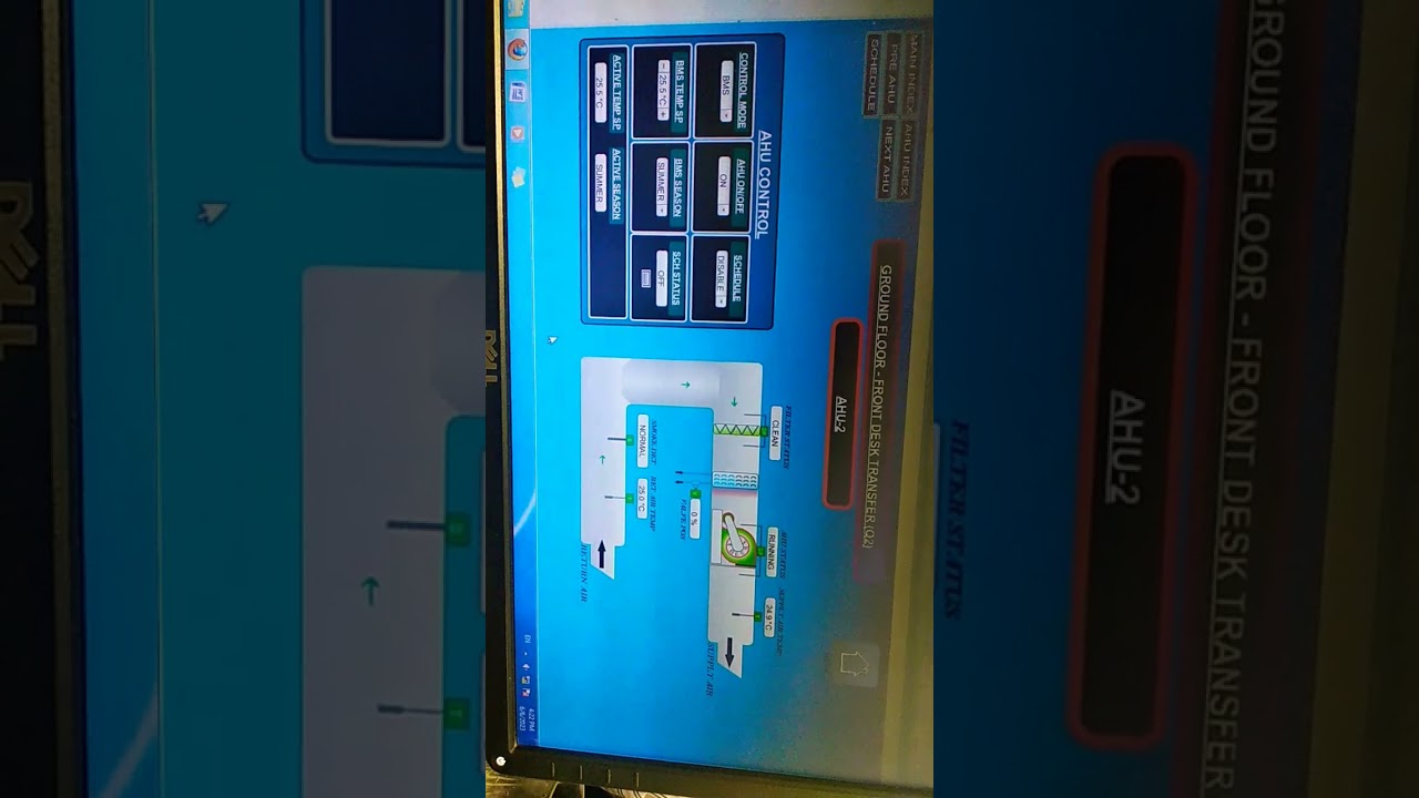 AHU graphics Building Management system l SCADA