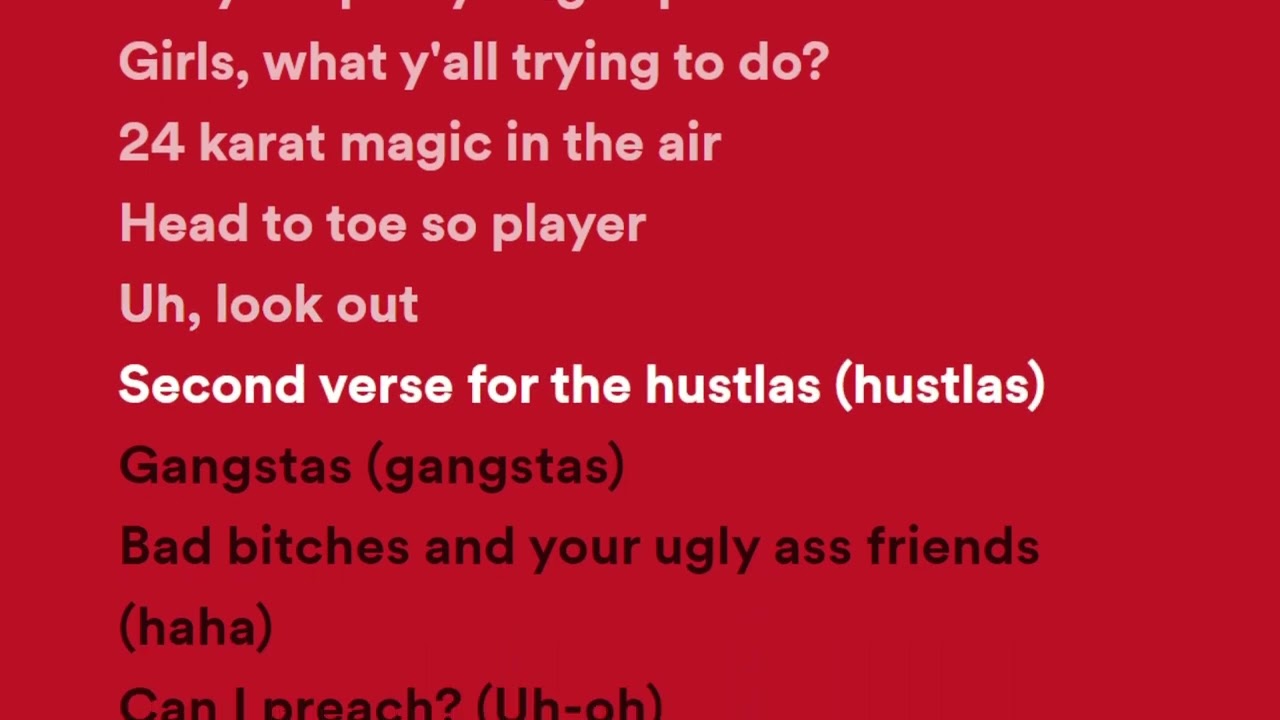 Bruno Mars - 24K Magic (Lyrics)