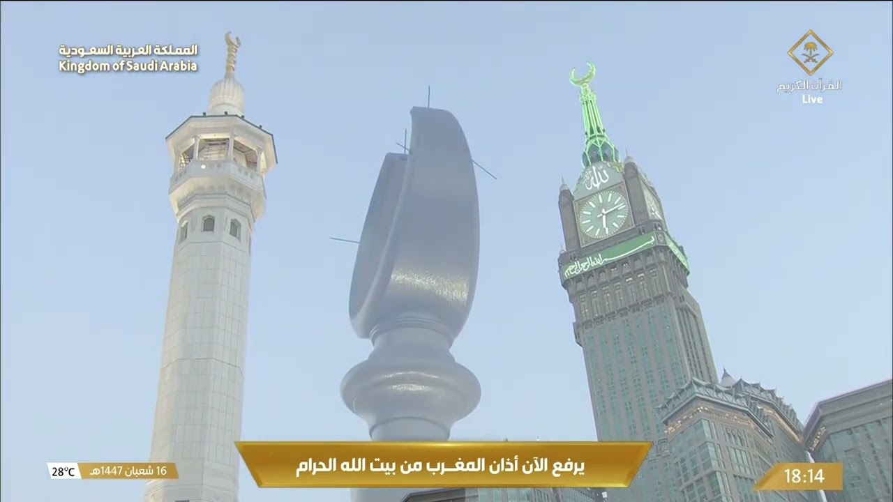 4th Feb 2026 Makkah Maghrib Adhaan Sheikh Mohammad BaSa'ad