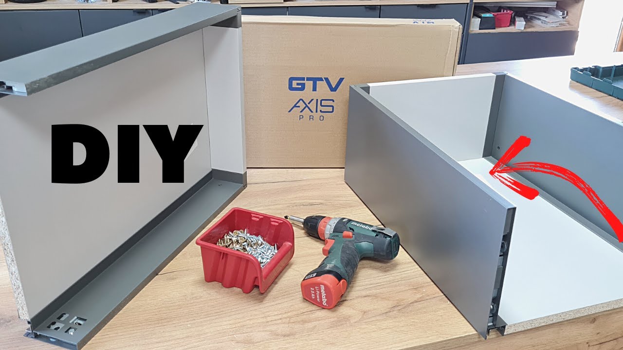 Jak złożyć szufladę GTV Axis Pro 🤳👀 montaż szuflady z pełnymi bokami