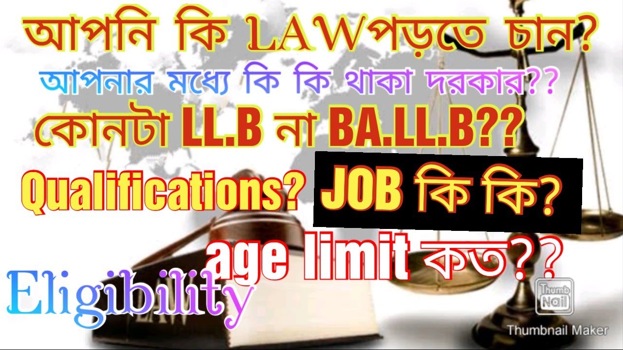 All details of the law. LL.B/BA.LL.B