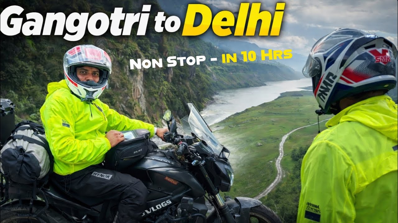 Gangotri to Delhi – Non Stop in 10 Hrs 💪 Solo |Chardham Monsoon Ride 2025