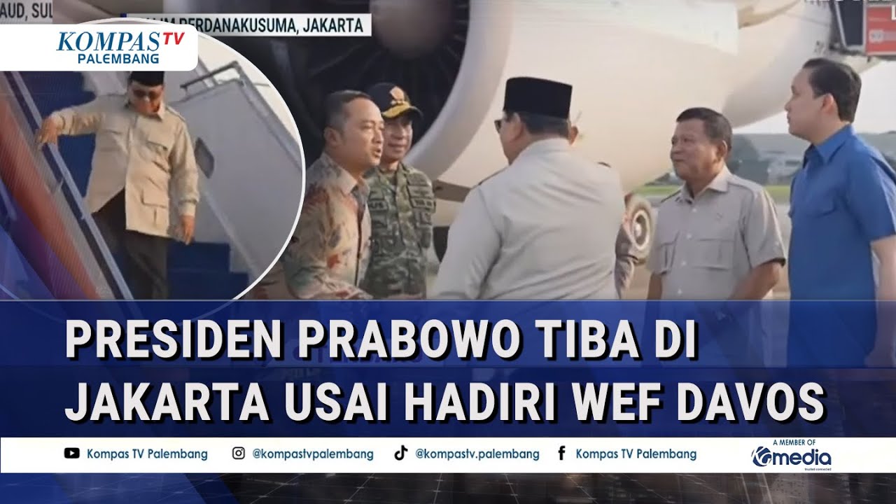 Momen Presiden Prabowo Tiba di Jakarta usai Hadiri WEF Davos