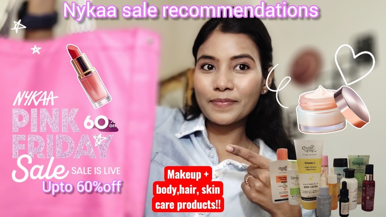 Nykaa pink 🩷 friday sale  recommendations!!!! Upto 60% off | ( makeup, skin, body, hair care) .