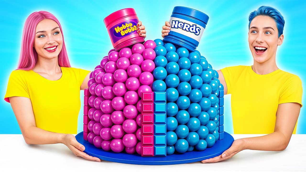 Розовое vs Синее Украшение Торта Челлендж | Битвы с Едой от Multi DO Challenge