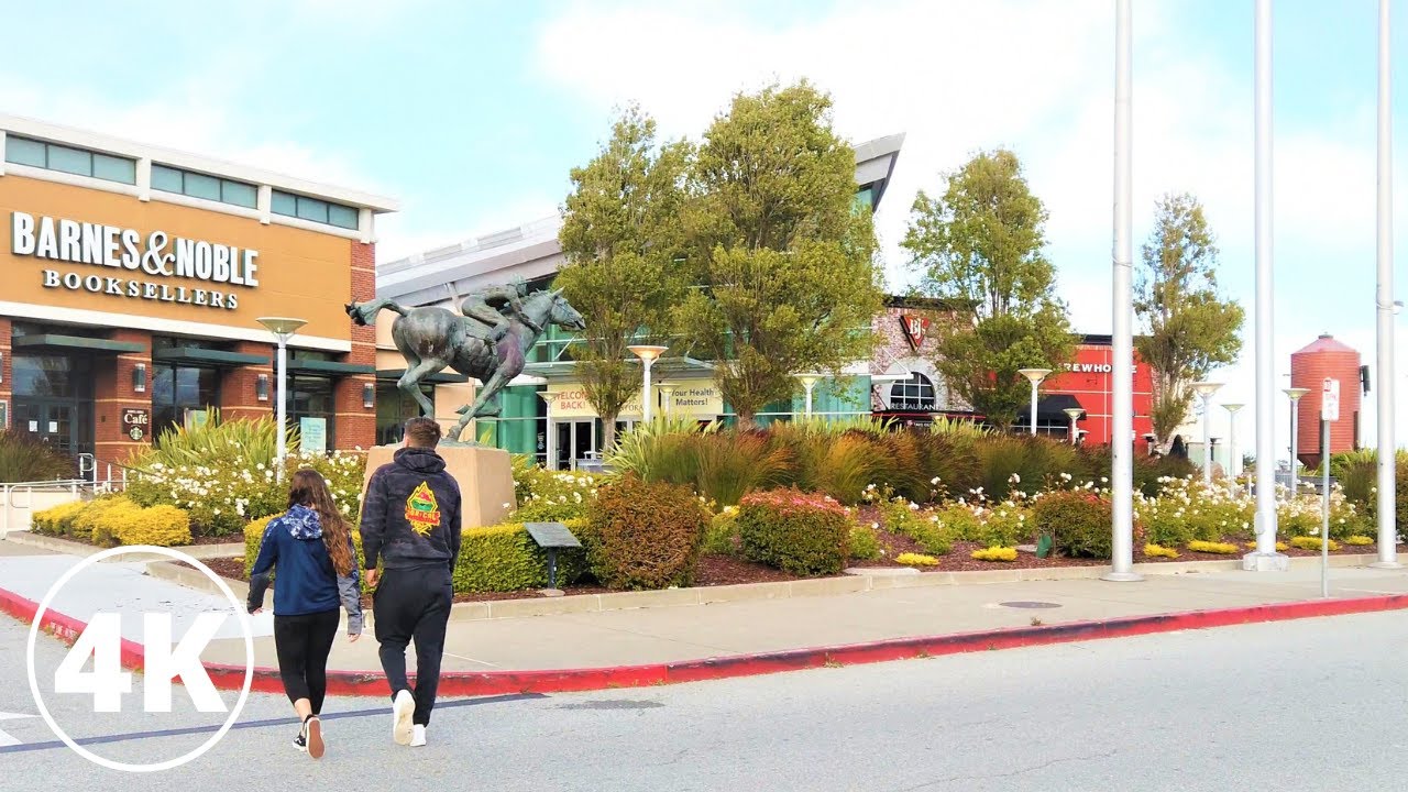 SAN BRUNO CALIFORNIA, WALKING IN The Shops at Tanforan, USA, [4K]