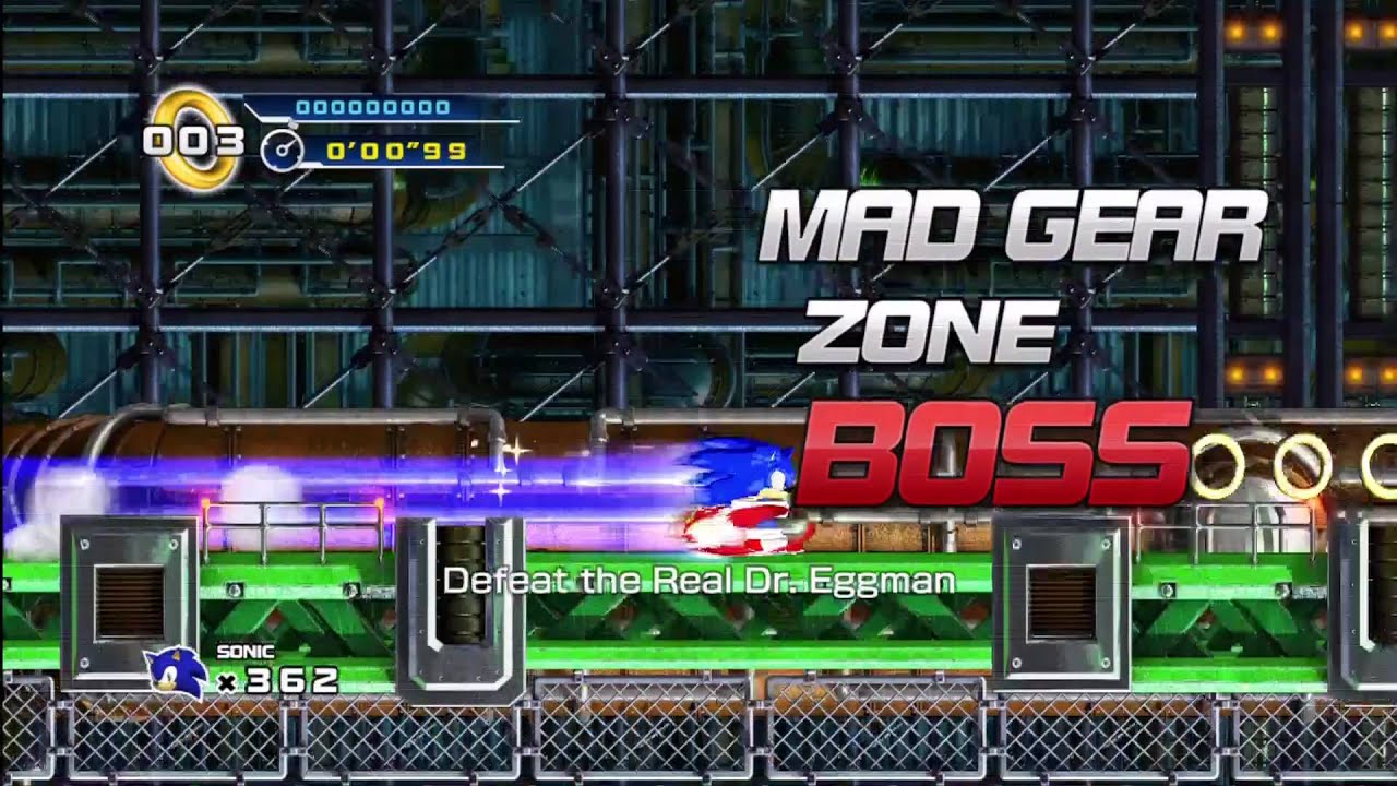 [HD] Sonic 4 - Mad Gear Zone Boss (Defeat the Real Dr. Eggman)